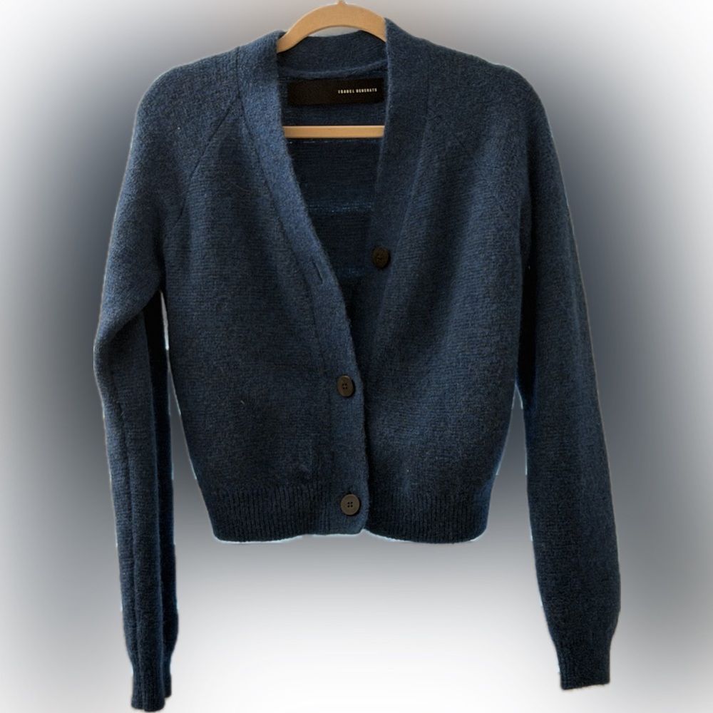 Isabel Benenato Dark Blue Cardigan Sweater